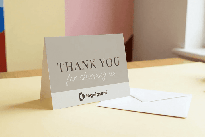 mid year thank you cards logo and brand colour
