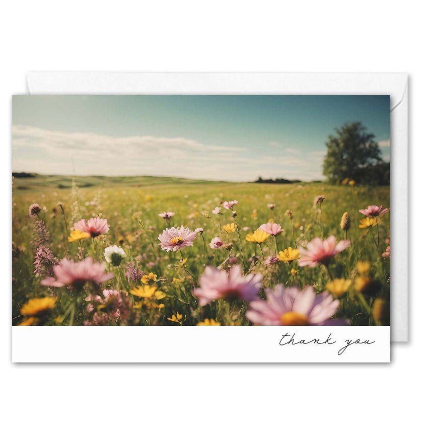 Custom Business Thank You Cards - Summer Meadow