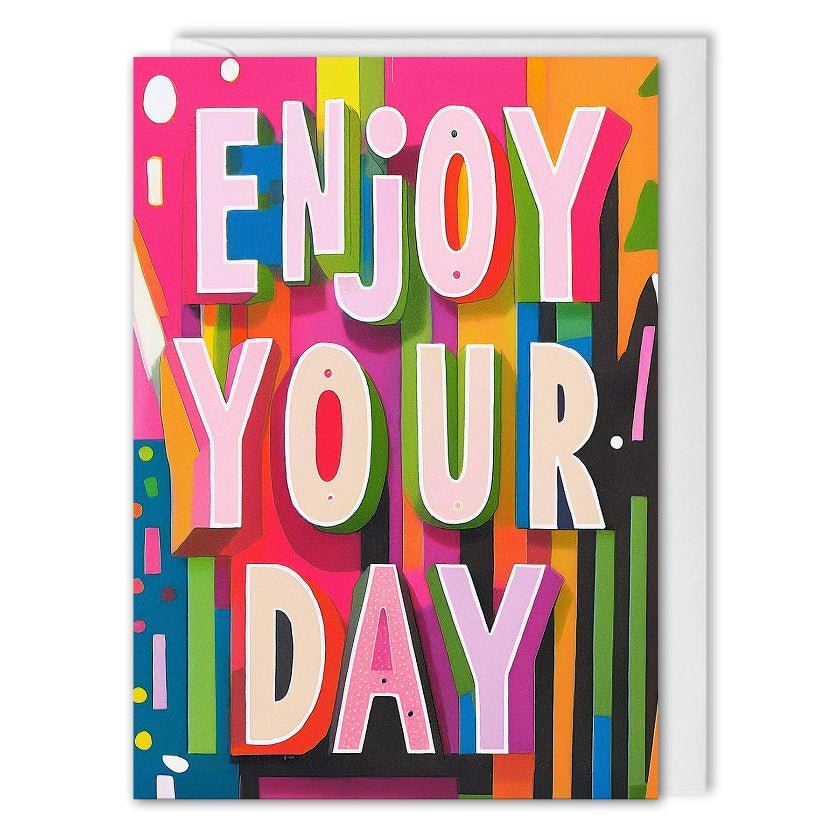 Business Birthday Cards With Logo - Enjoy Your Day