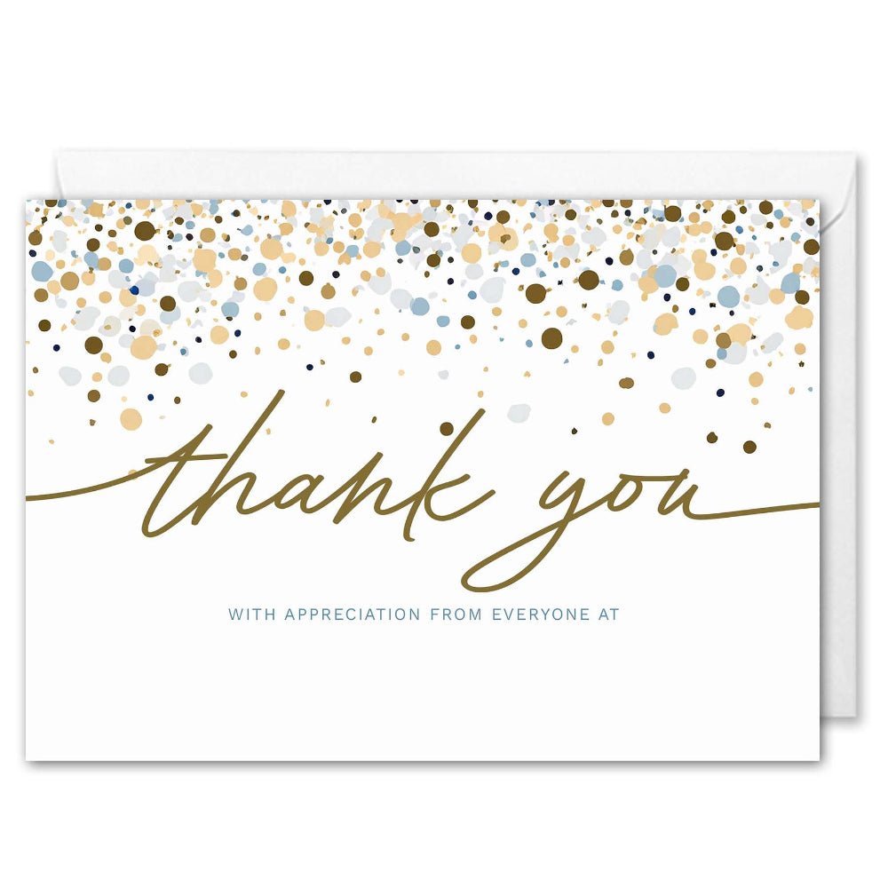 Business Thank You With Appreciation Cards - Elegant Confetti
