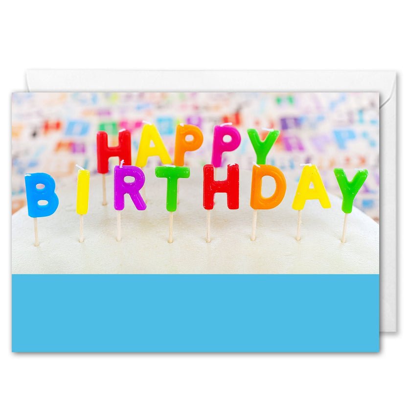 Business Birthday Candles Card - Custom Logo & Brand Colours