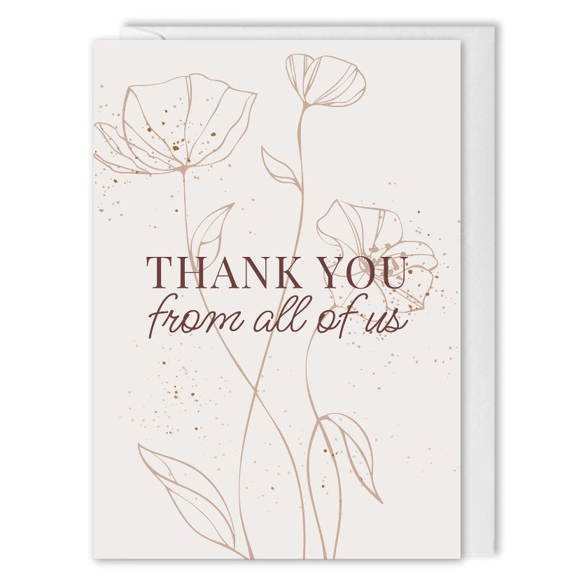 Custom Business Thank You Cards - Minimalist Floral