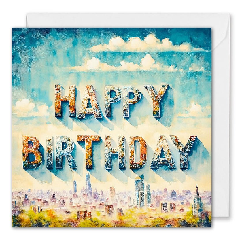 Corporate Birthday Cards With Logo - City Skyline - Clients