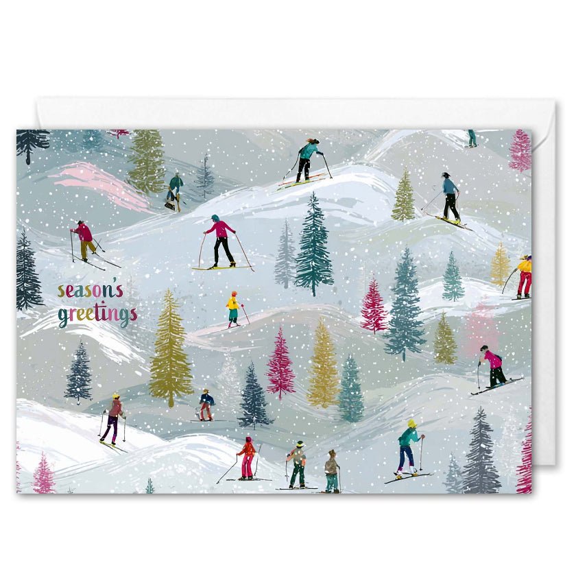 Corporate Christmas Cards - Season's Greetings Ski Slopes