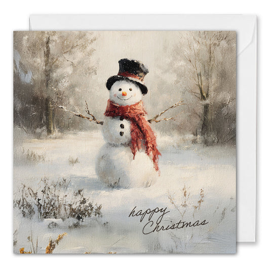Happy Christmas Snowman Card