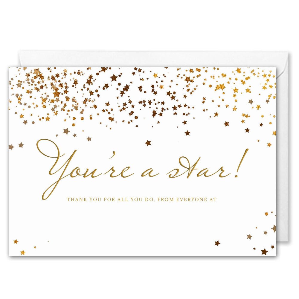 Employee Appreciation Cards - You're A Star - Custom Logo
