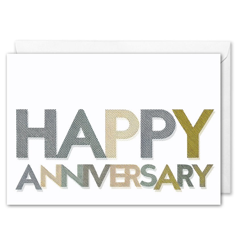 Anniversary Company Greetings Cards - Custom Logo & Message