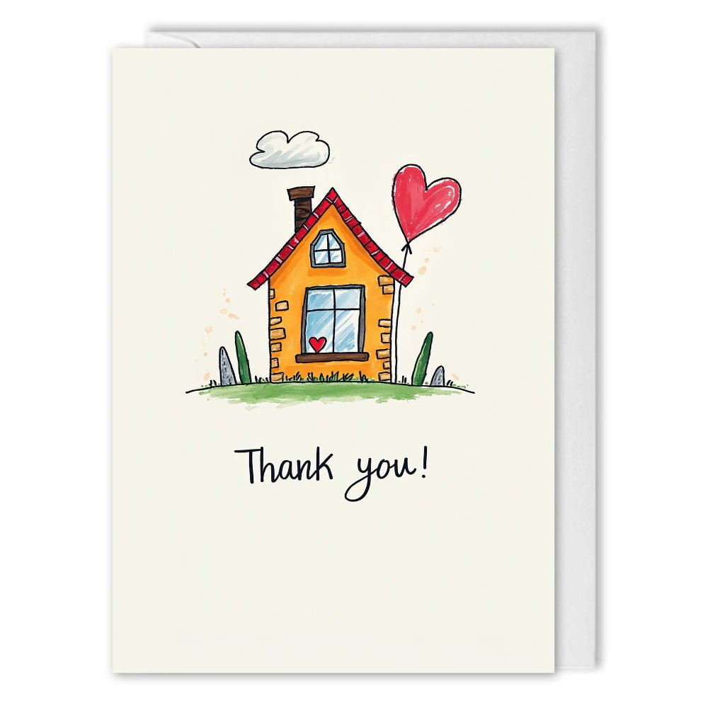 Customer Thank You Cards With Logo - Heart House