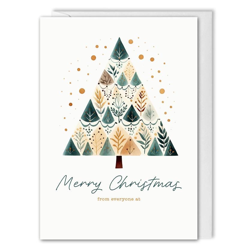 Corporate Christmas Cards With Logo - For Clients & Customers - Christmas Tree