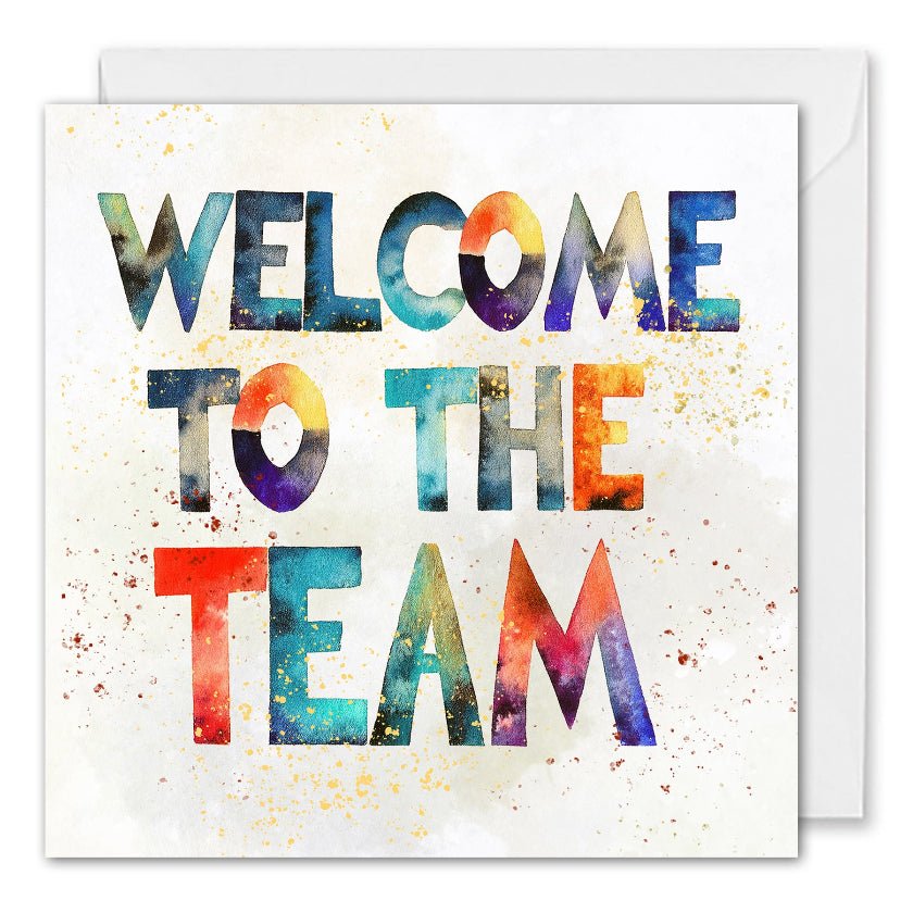 Welcome To The Team Card For Employees - Custom Logo, Message