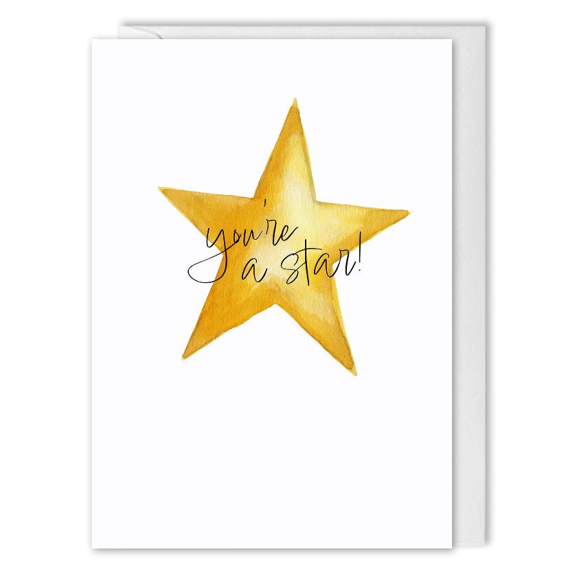 Employee & Customer Appreciation Cards - You're A Star - Custom Logo