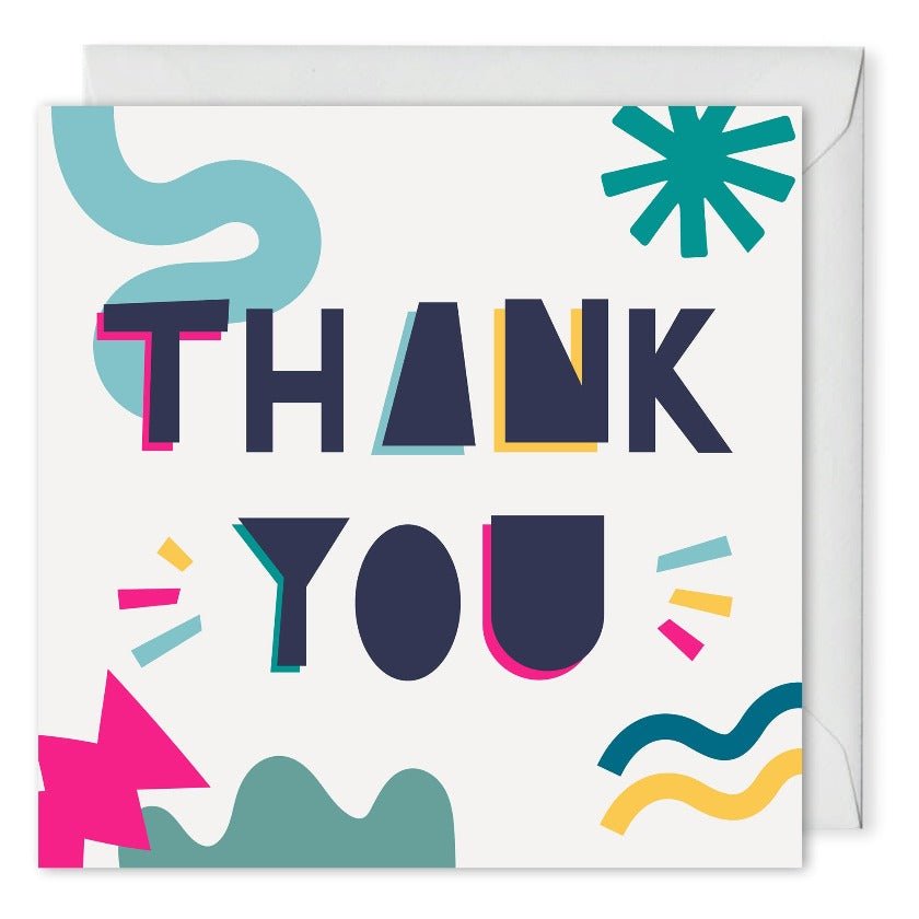 modern thank you card staff customers