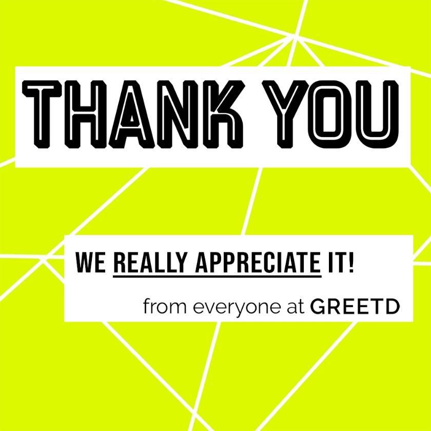 Personalised B2B Thank You Card