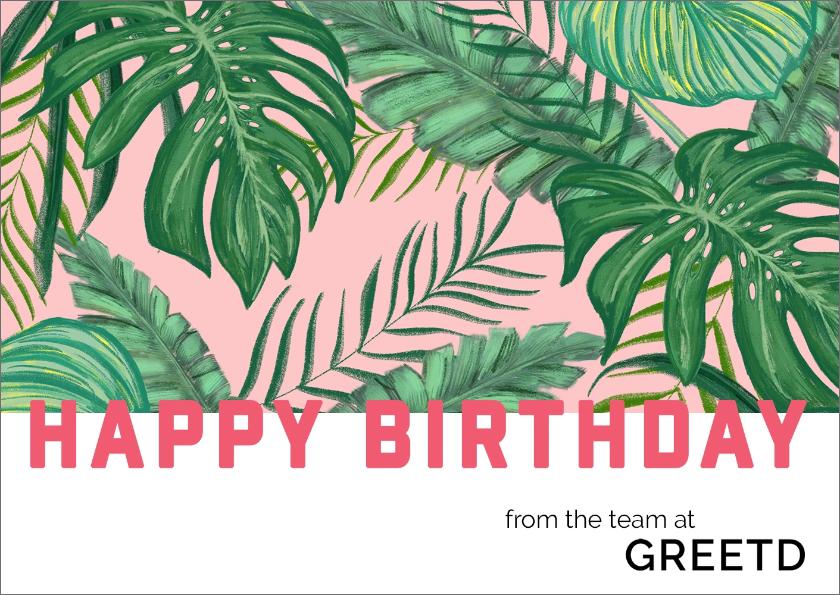 Custom Tropical Birthday Card For Business