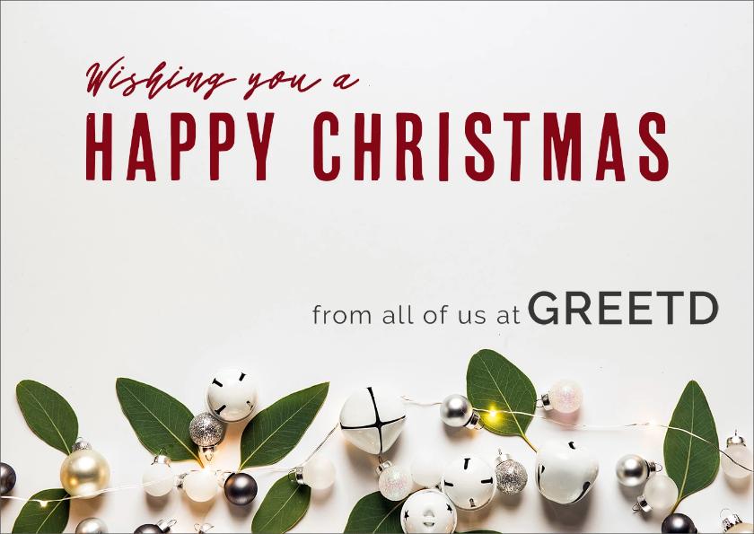 Custom Logo Happy Christmas Card For Business