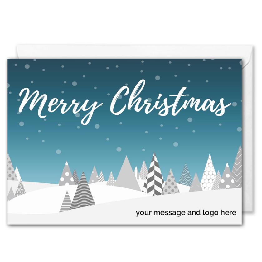 Corporate Christmas Card - Custom Logo, Message