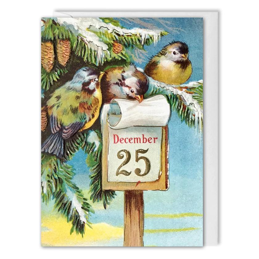 Custom Corporate Christmas Card - Vintage Postcard - B2B