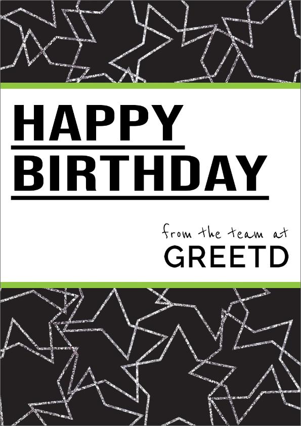 Stars Personalised Corporate Birthday Card