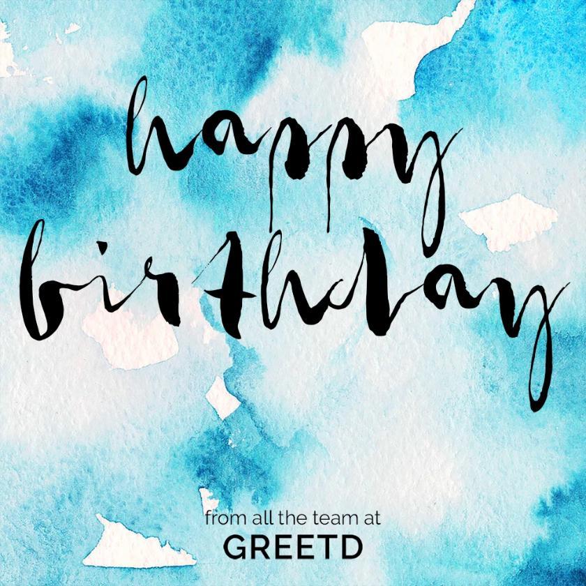 Custom Corporate Birthday Card - Watercolour