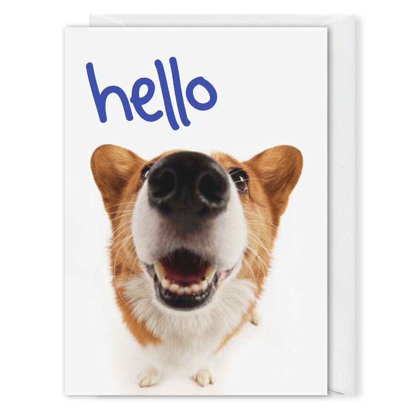 Personalised Welcome Card For Business Corgi Dog Greetd