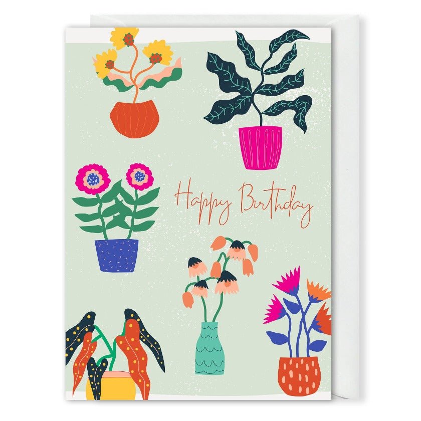 Business Birthday Card Houseplants