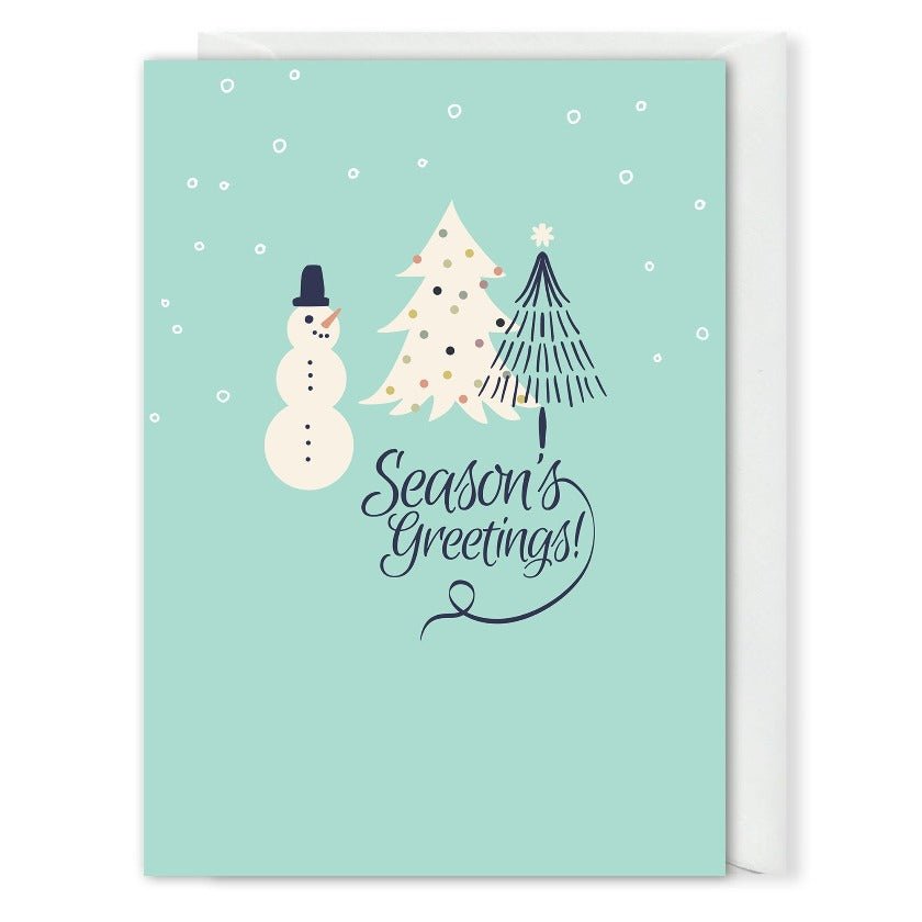 Snowman Christmas Card Custom Logo