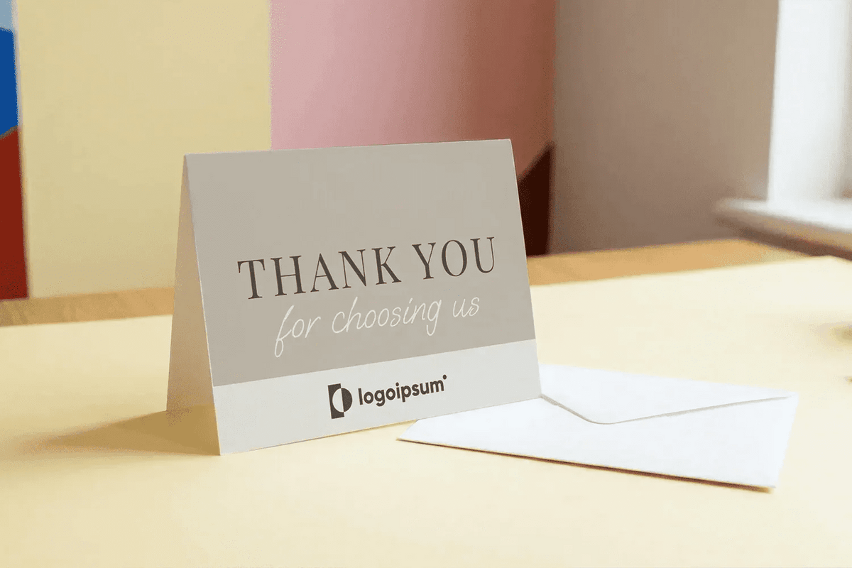 mid year thank you cards logo and brand colour