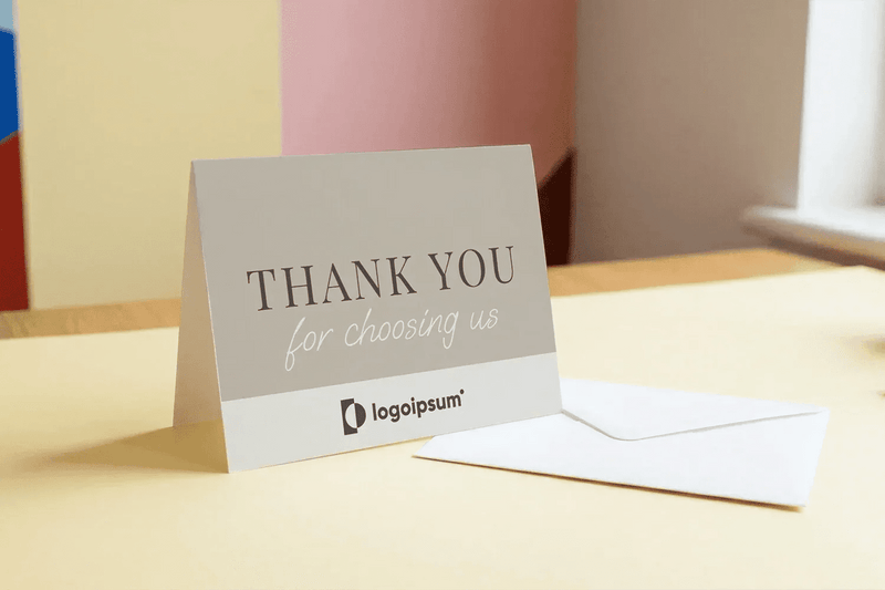 mid year thank you cards logo and brand colour
