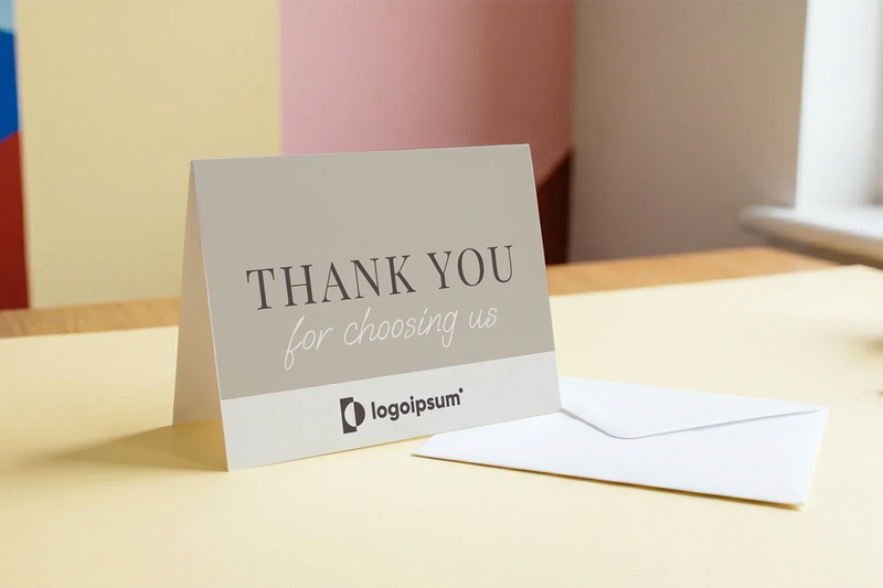 mid year thank you cards logo and brand colour
