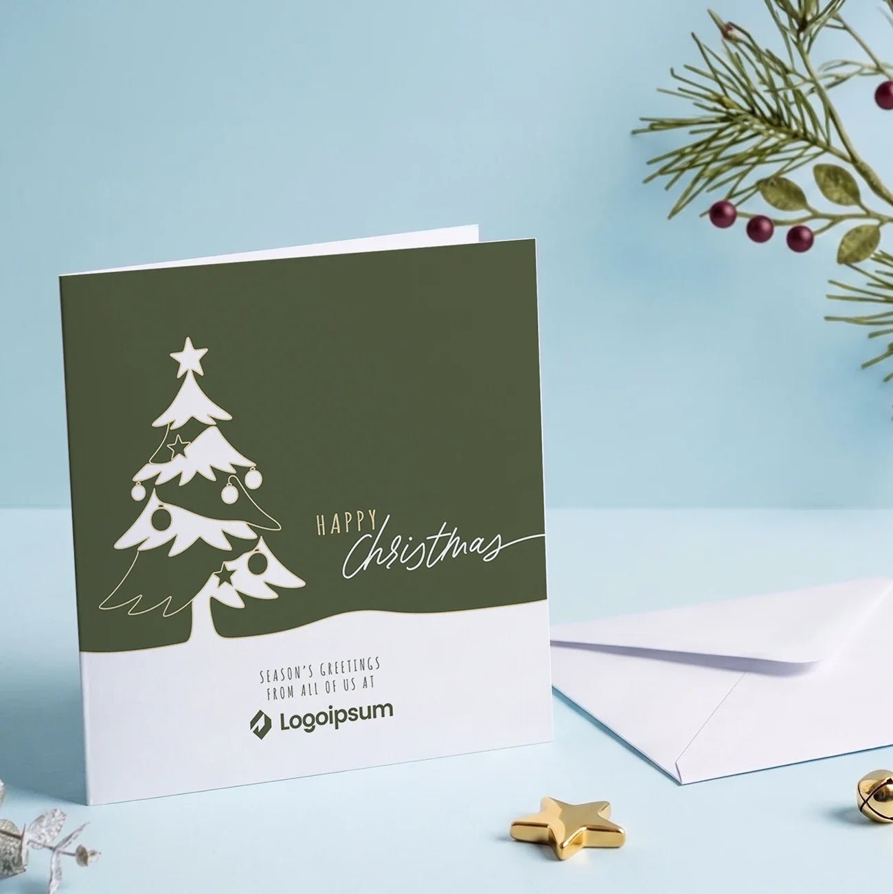 brand colour Christmas cards