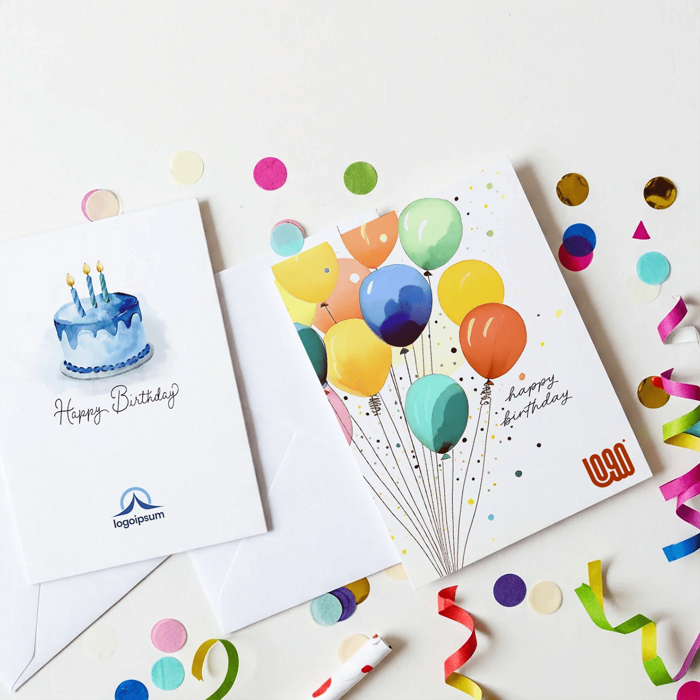 Corporate Birthday Cards - Custom Logo - Clients & Customers