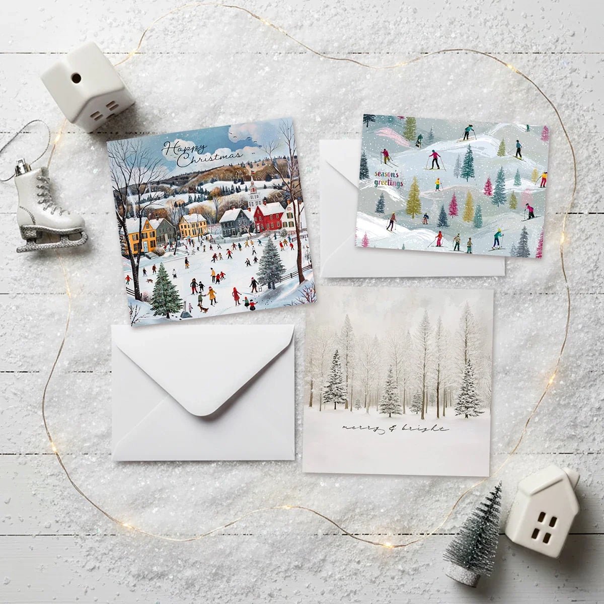 Corporate Christmas cards winter scenes