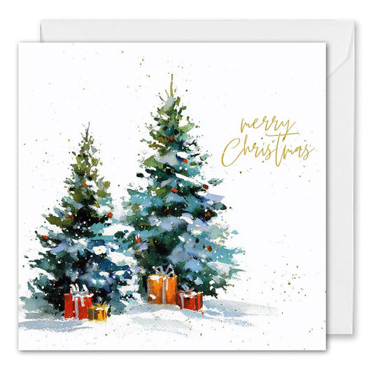 Christmas Trees Card - Custom Logo - Clients, Employees