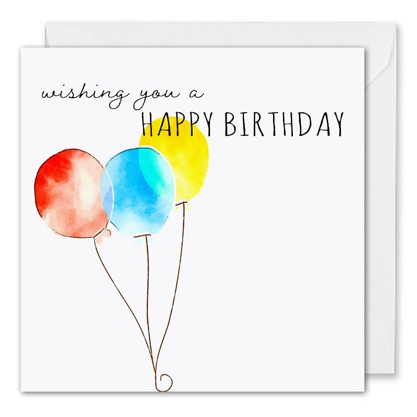 Personalised Business Birthday Card - Three Balloons - B2B