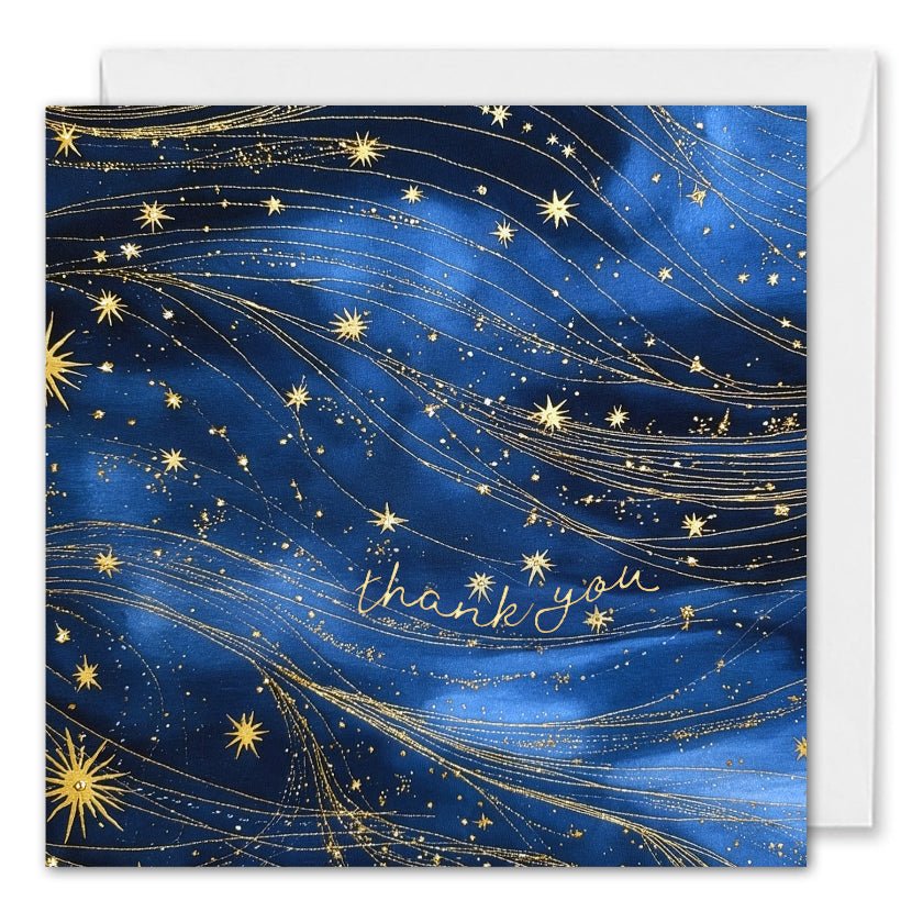 Business Thank You Card - Custom Logo - Celestial Stars | Greetd