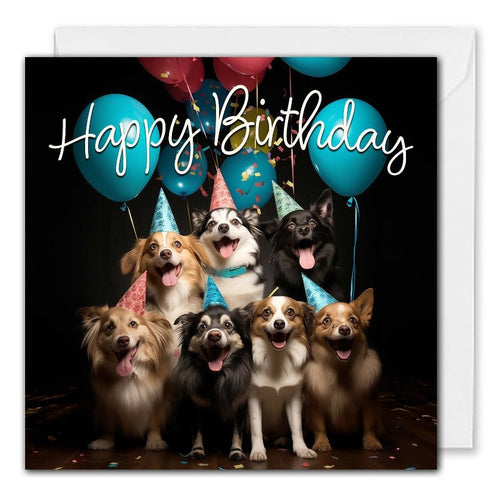 Personalised Happy Birthday Dogs Card - Customers, Employees