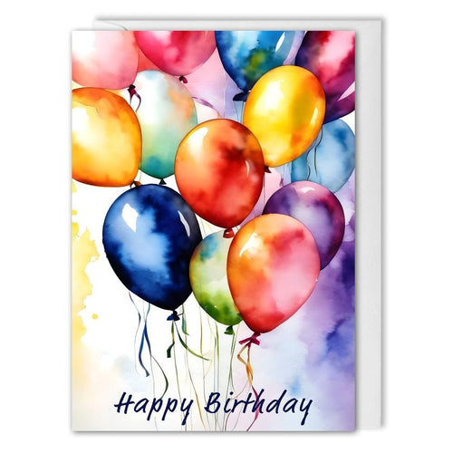 Custom Corporate Birthday Card - Party Balloons - B2B