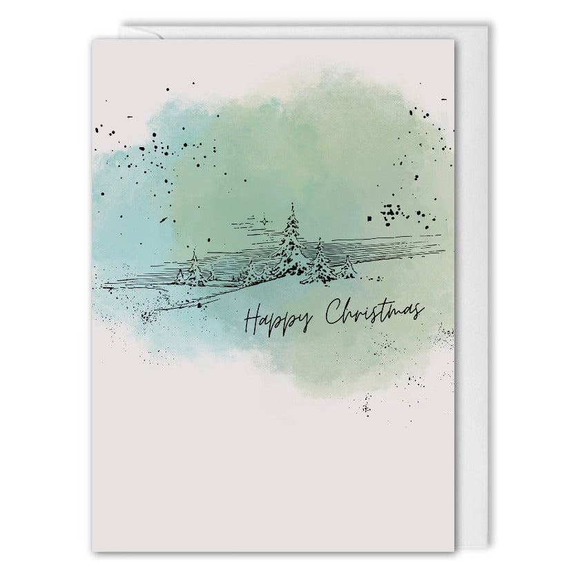 personalised business christmas card winter 