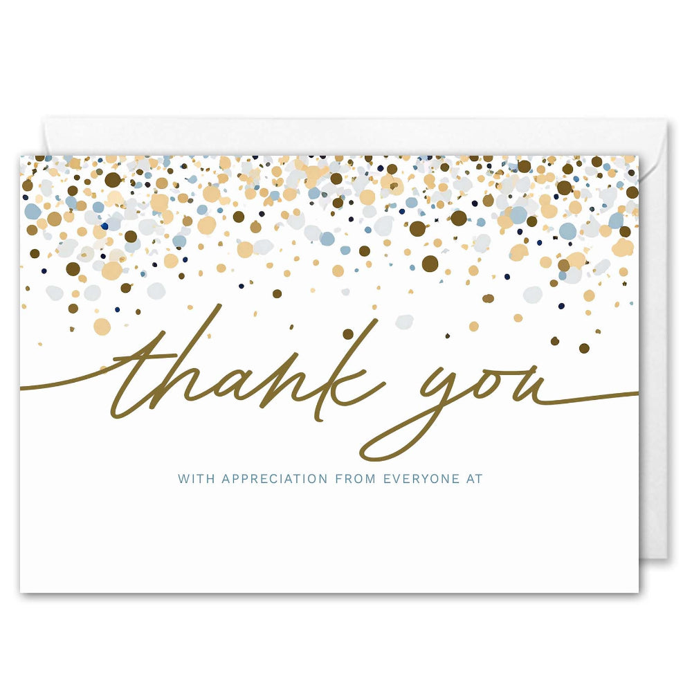 Business Thank You With Appreciation Cards - Elegant Confetti