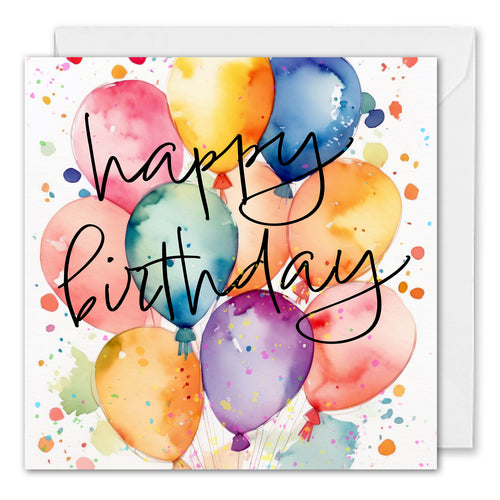 Happy Birthday Balloons Card