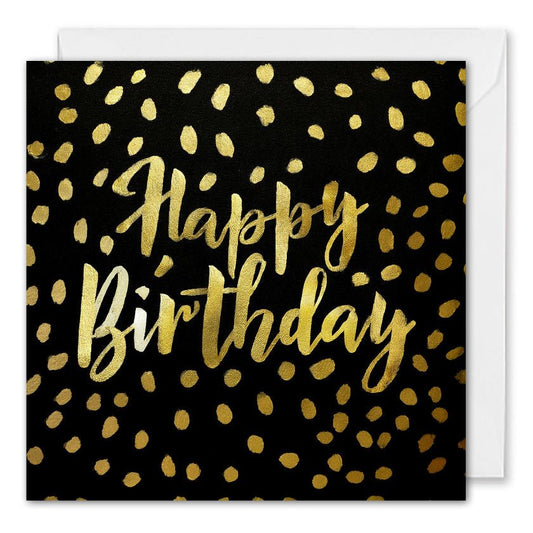 Custom Business Birthday Cards - Black & Gold