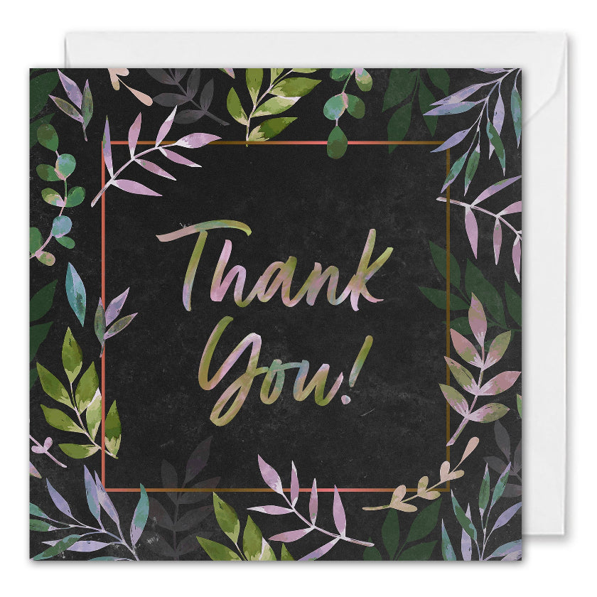 Custom Business Thank You Cards - Leaves - Clients, Employees