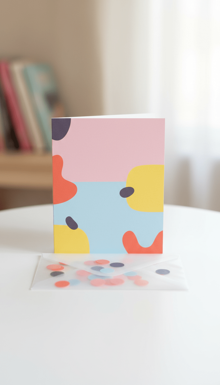 Birthday card with confetti envelope