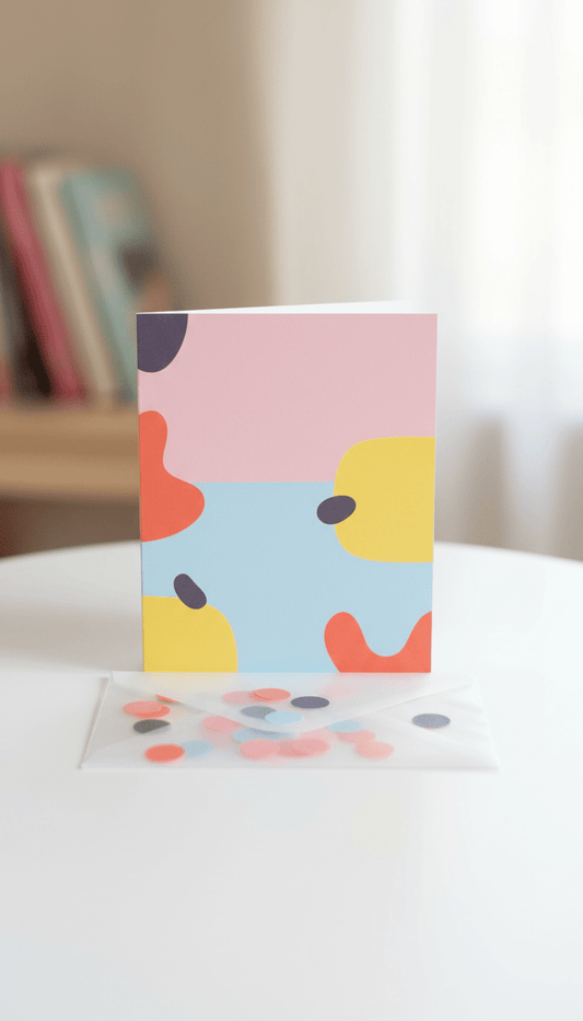 Birthday card with confetti envelope