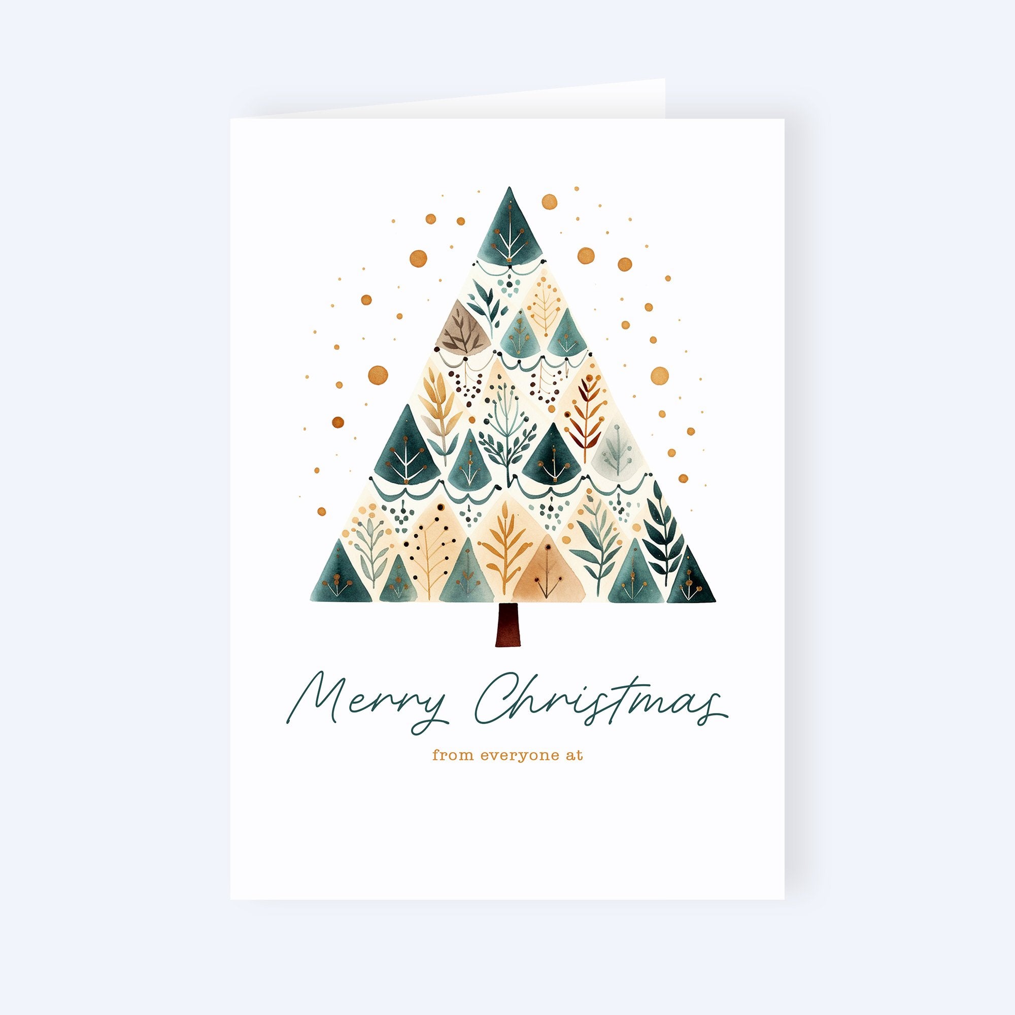 Christmas tree cards custom logo 
