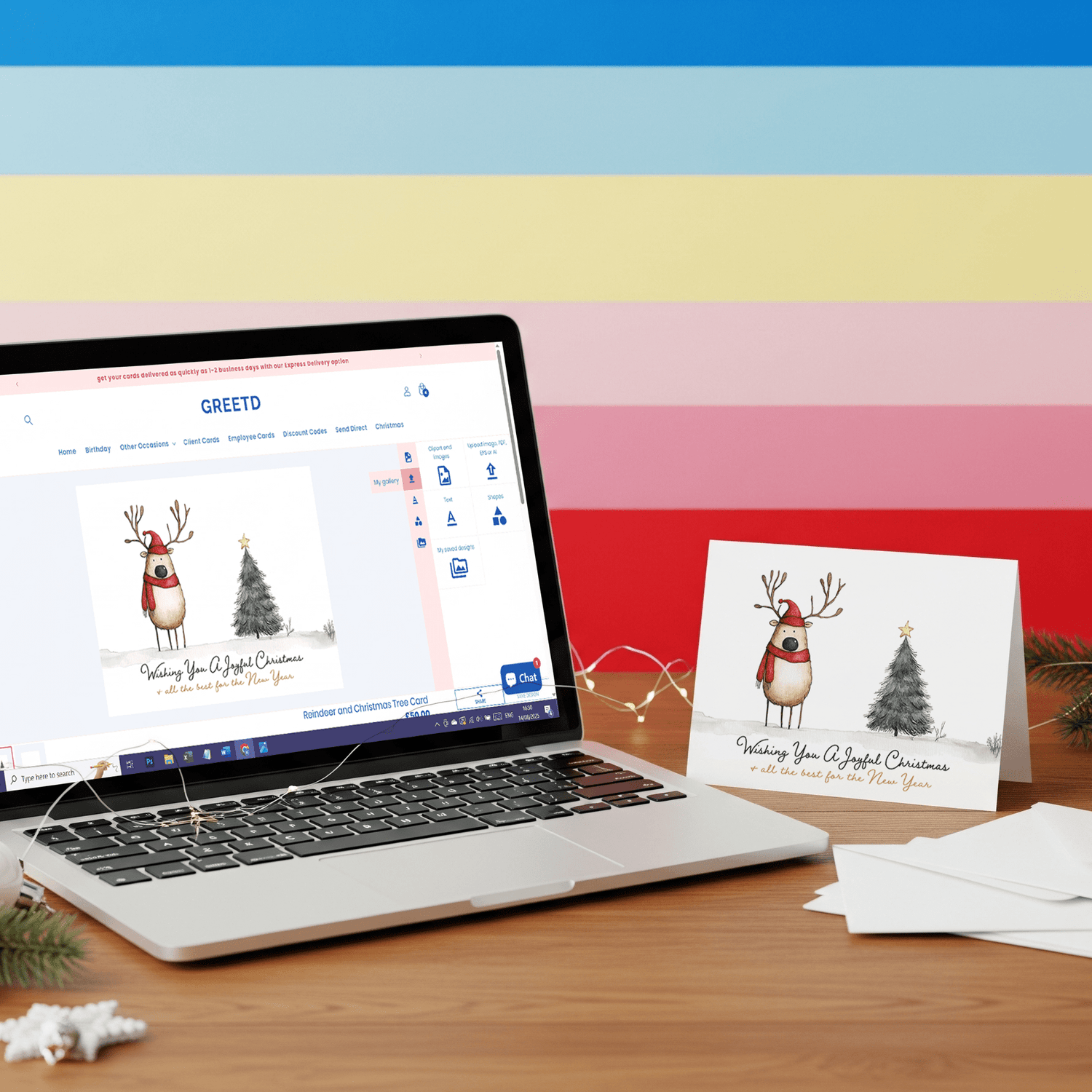 custom corporate Christmas card templates