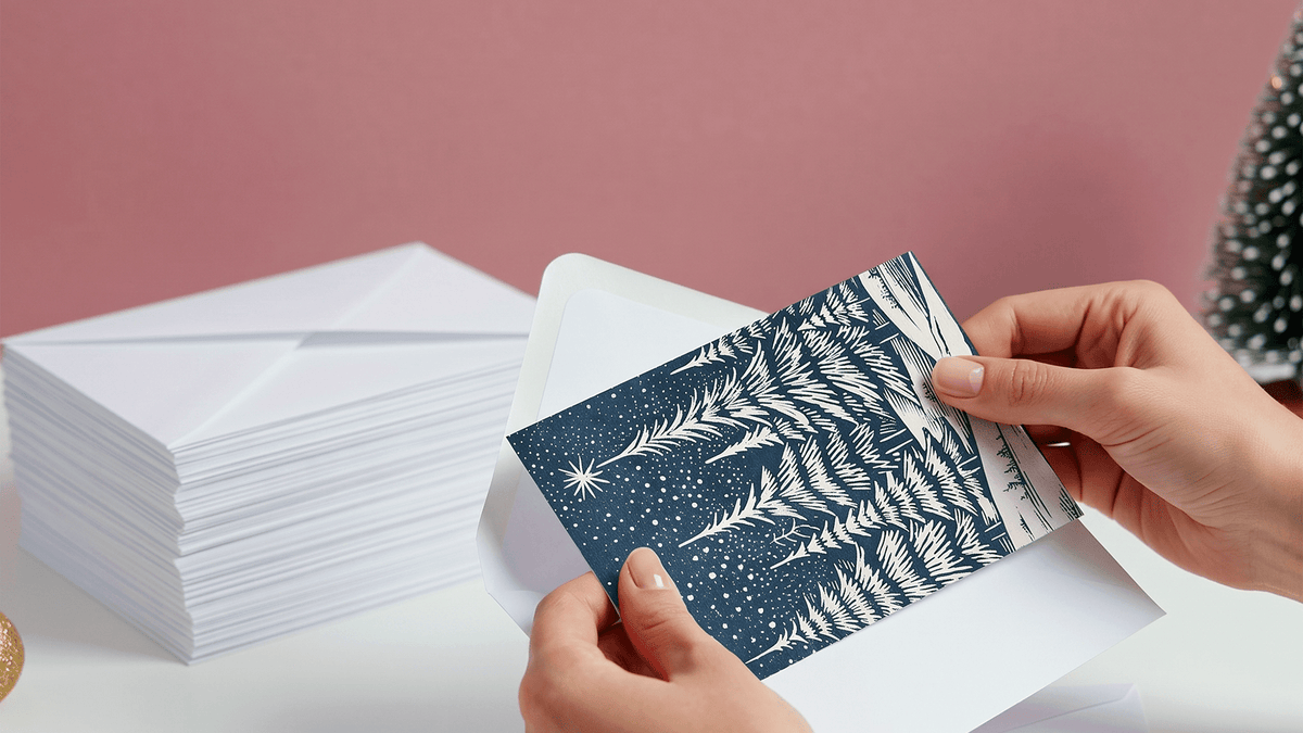 corporate Christmas cards send direct to clients and employees