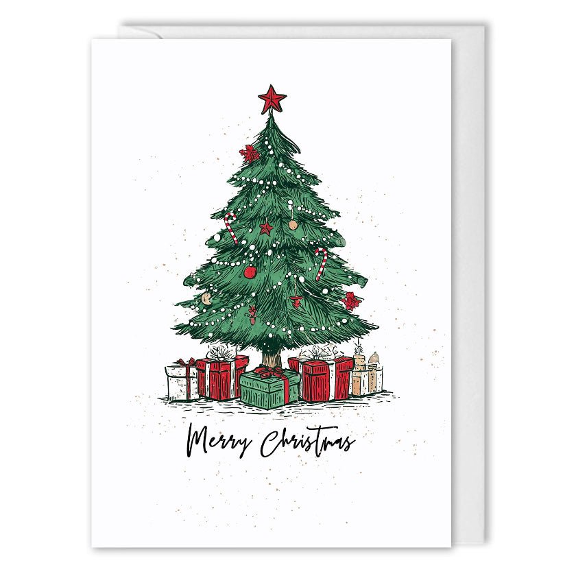 Gifts Under The Tree Christmas Card - Custom Logo