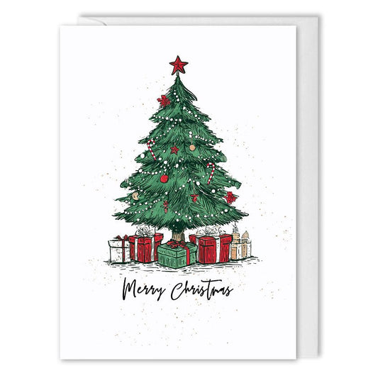 Gifts Under The Tree Christmas Card - Custom Logo