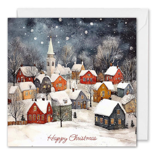 Corporate Christmas Cards - Wintertime Village Houses